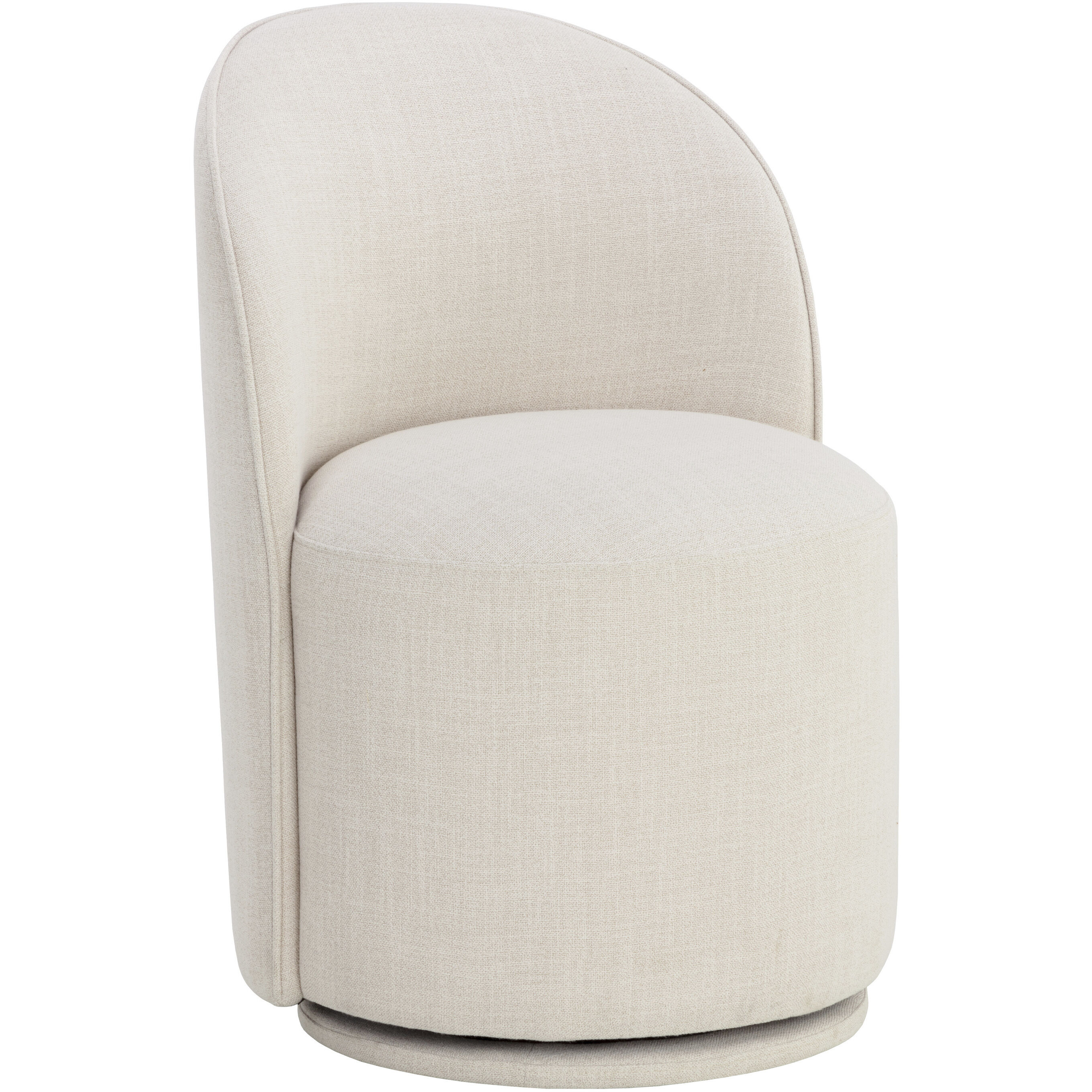 Cavoli Effie Linen Swivel Dining Chair